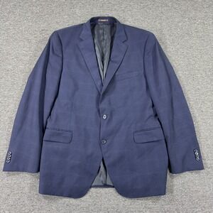 Peter Millar Blazer Mens 46 Tall Blue Two Button‎ Sport Coat Double Vent Lined